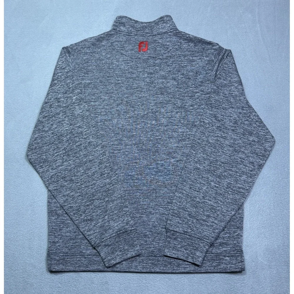 Footjoy 1/4 Zip Pullover Mens M Gray Performance Golf Chest Pocket Athleisure